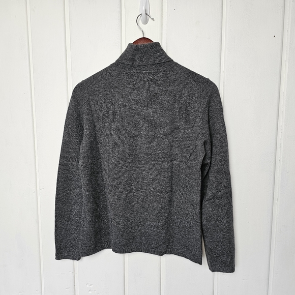 Charter Club 2 Ply 100% Cashmere Gray Turtleneck Medium Sweater - Picture 6 of 8